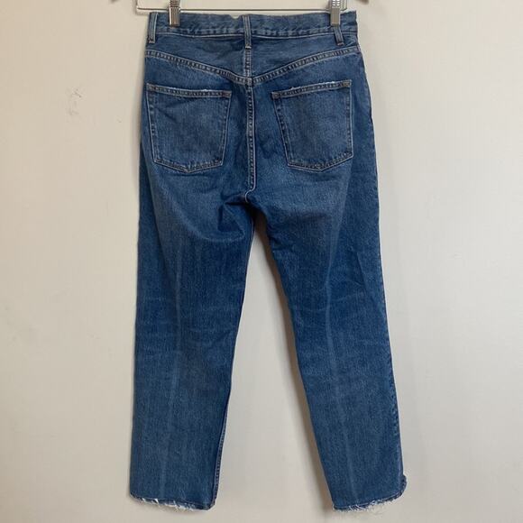 Rebecca Taylor La Vie Straight Leg Jeans Frayed Hem Size 27 - Picture 2 of 8
